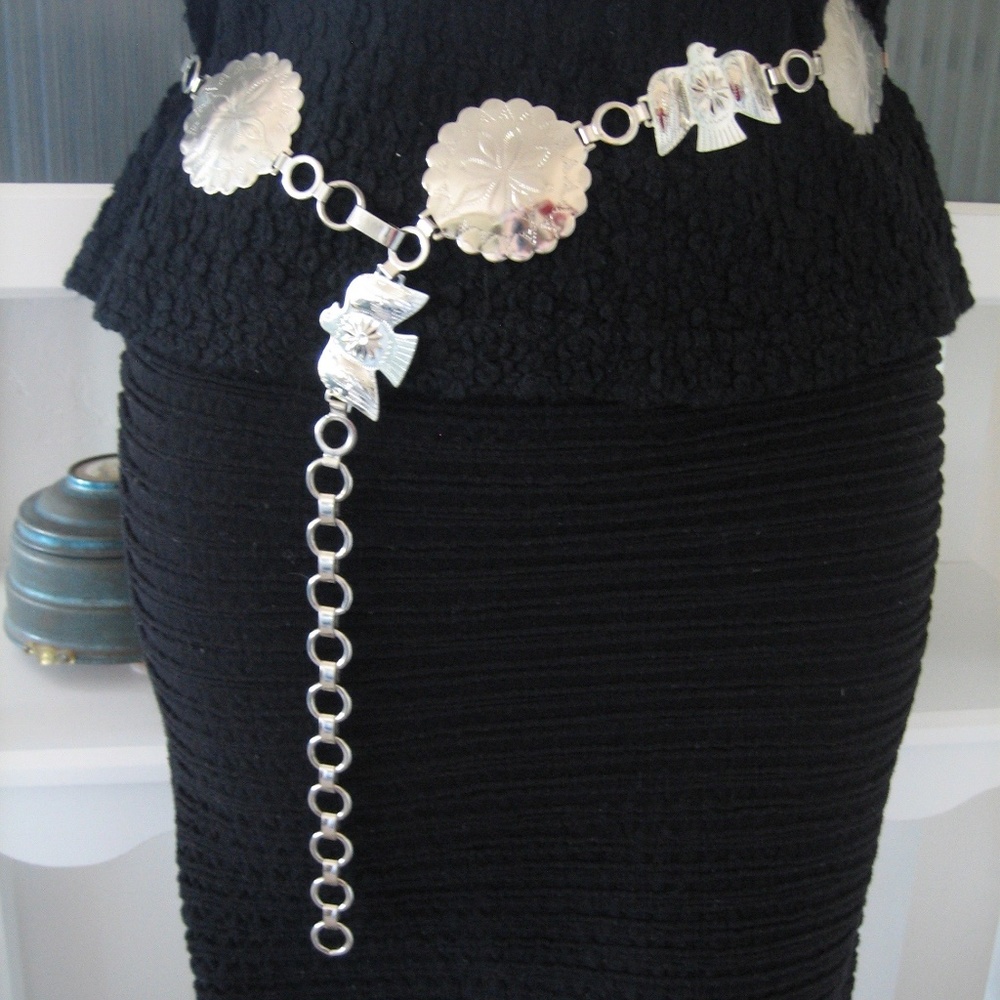 Belt Metal Vintage Silver
